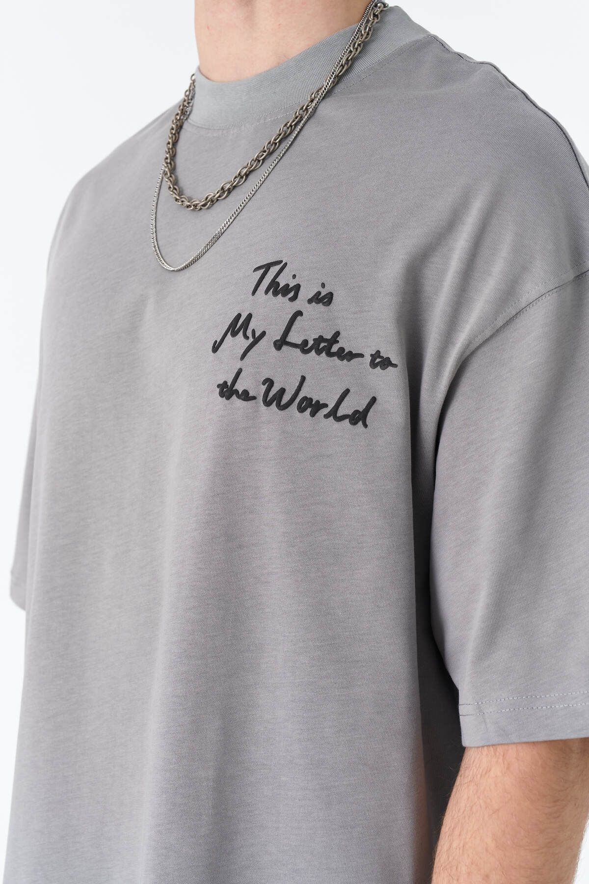 This İn My Lutter To The World Baskılı Unisex %100 Pamuk T-shirt