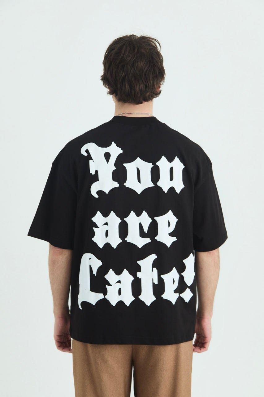Sorry You Are Cafe Baskılı Unisex Oversize T-shirt