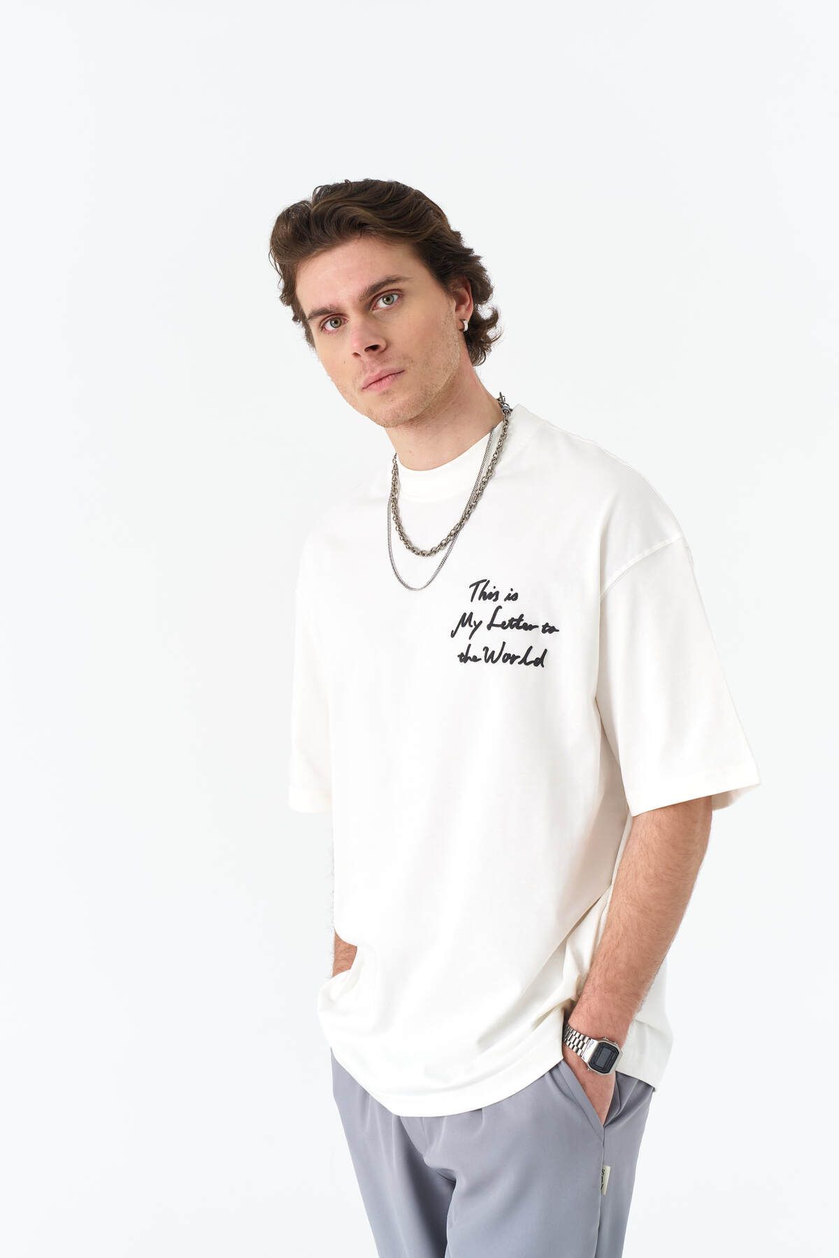 This İn My Lutter To The World Baskılı Unisex %100 Pamuk T-shirt