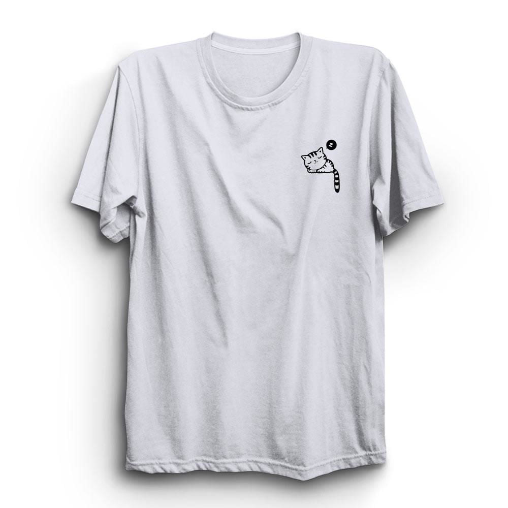 Cepte Uyuyan Kedi Cat Baskılı Tshirt