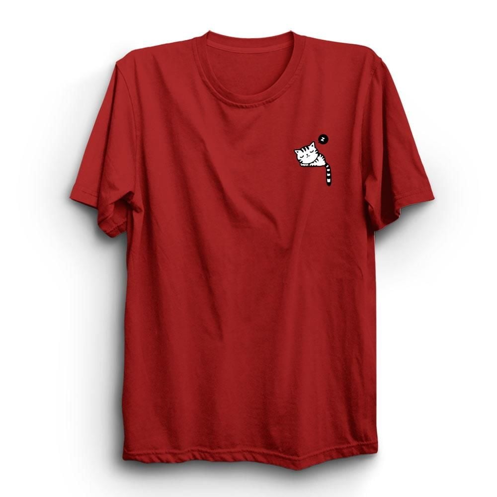 Cepte Uyuyan Kedi Cat Baskılı Tshirt