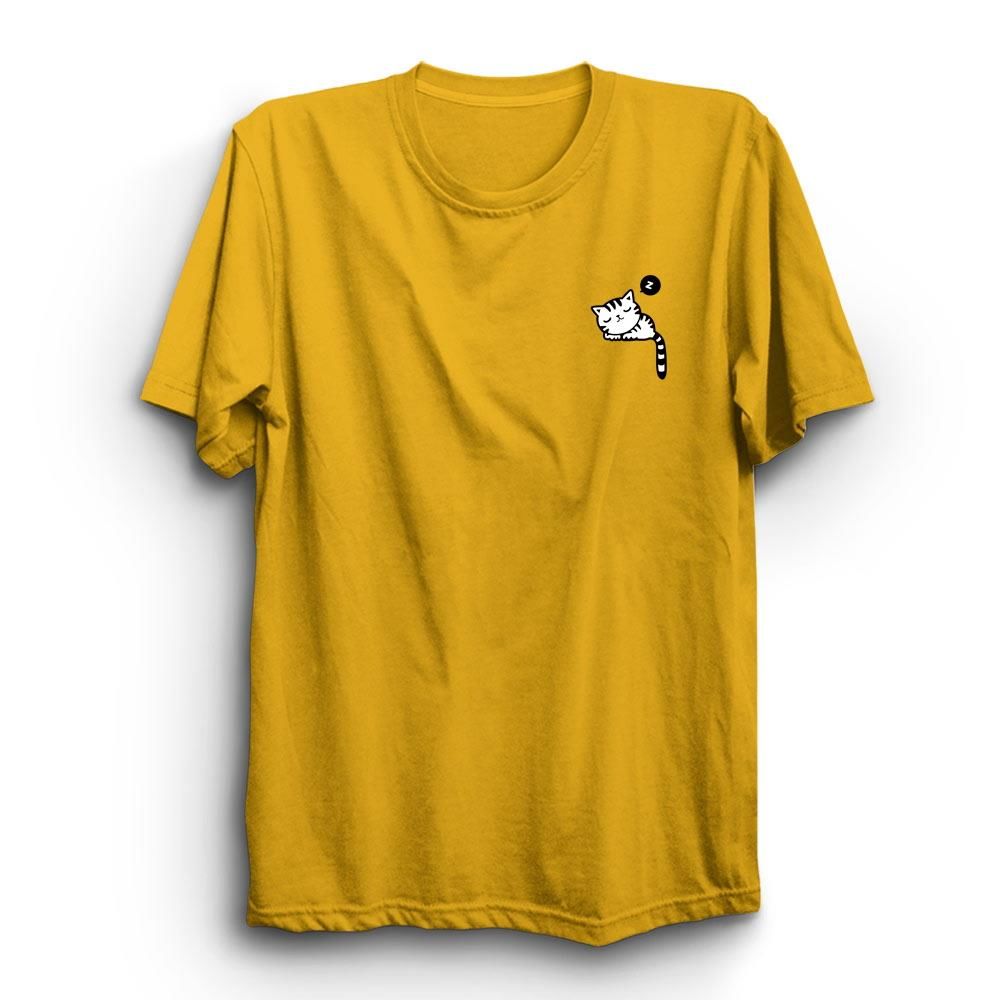 Cepte Uyuyan Kedi Cat Baskılı Tshirt