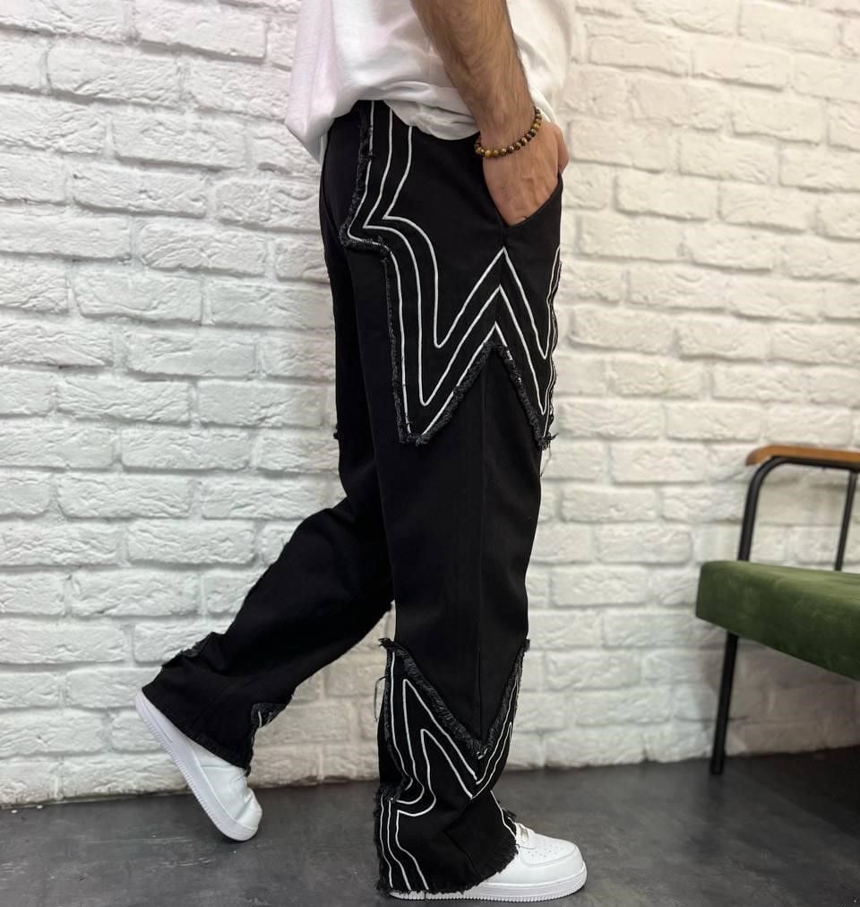 New Baggy Jeans Pantolon Desenli