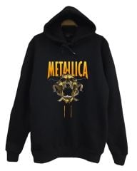 Metallica Baskılı Kapüşonlu Sweatshirt