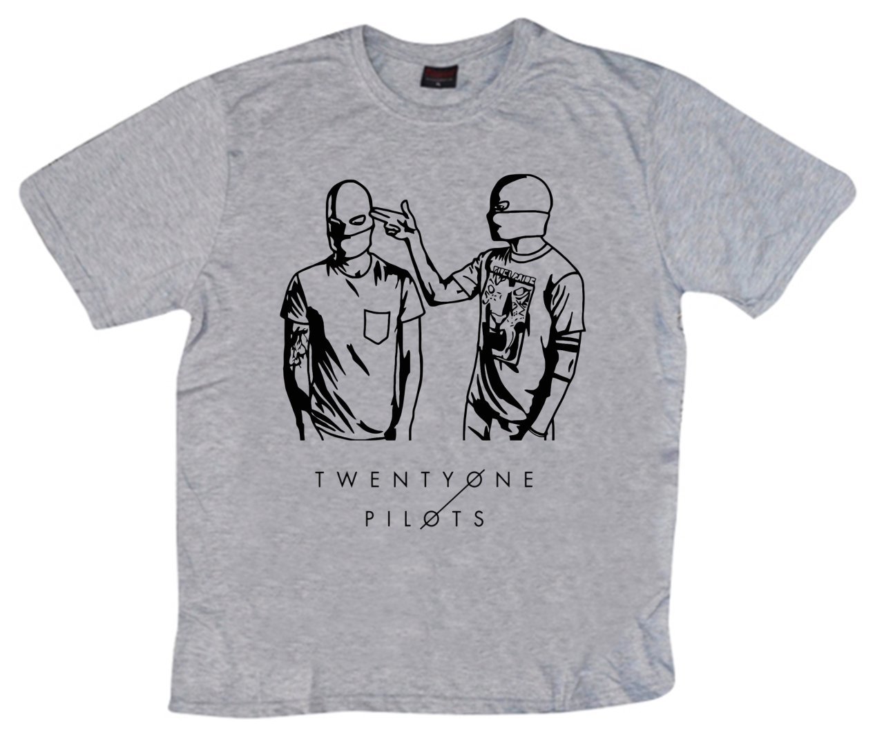 Twenty One Pilots Baskılı T-shirt M - GRİ