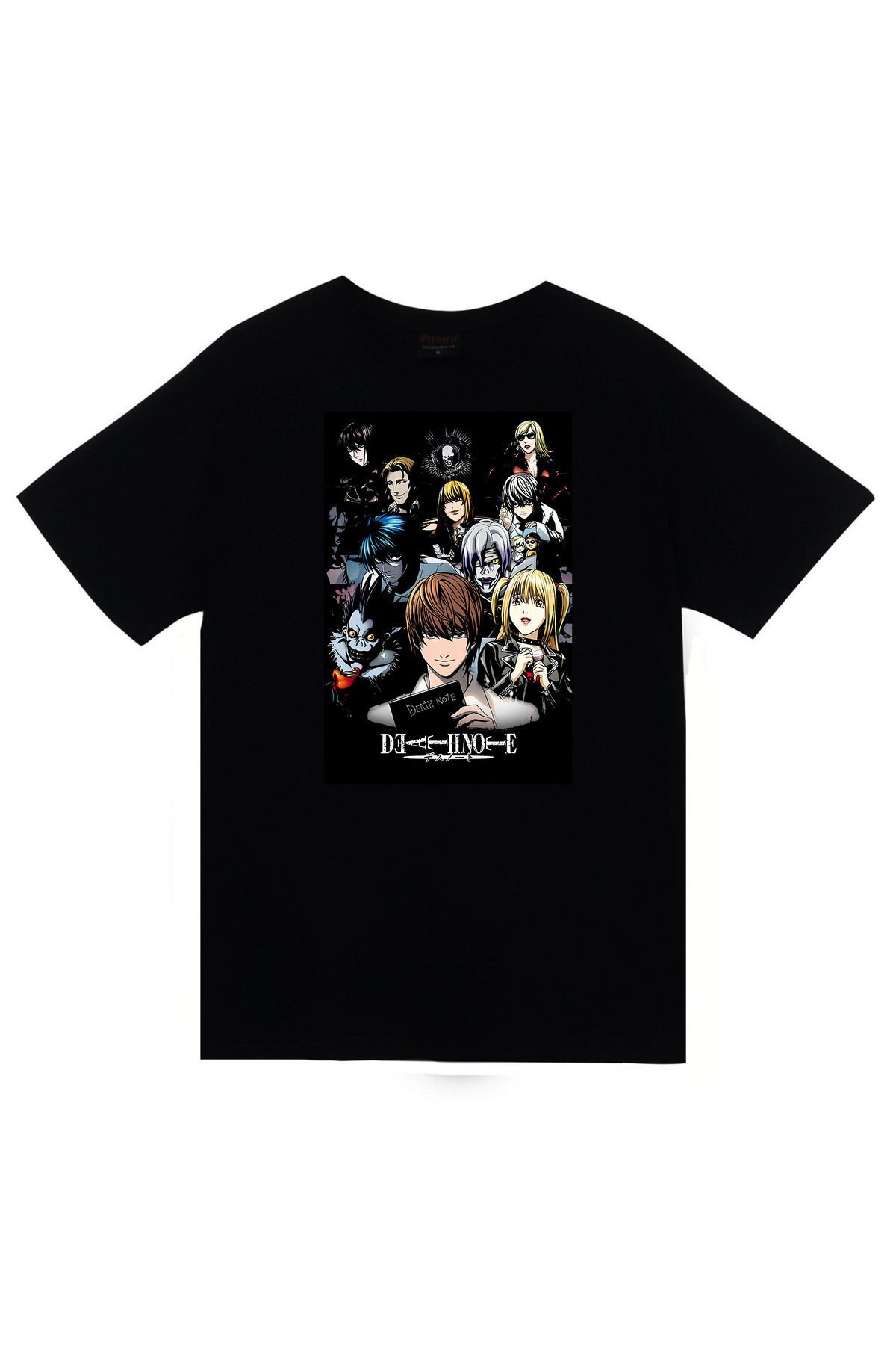 One Piece Anime Baskılı Unisex %100 Pamuk Siyah T-shirt