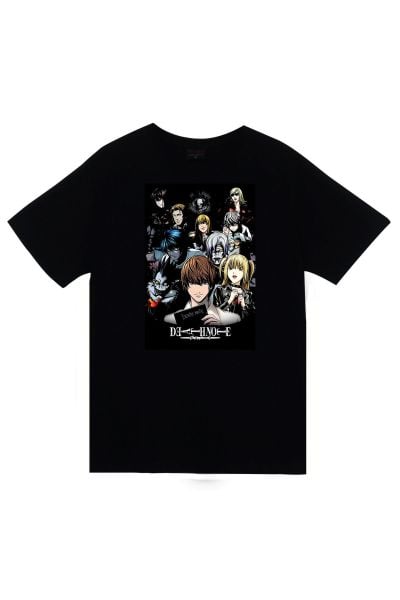 One Piece Anime Baskılı Unisex %100 Pamuk Siyah T-shirt