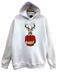 Geyik Adam Baskılı Sweatshirt