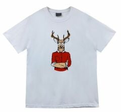 Geyik Adam Baskılı T-shirt