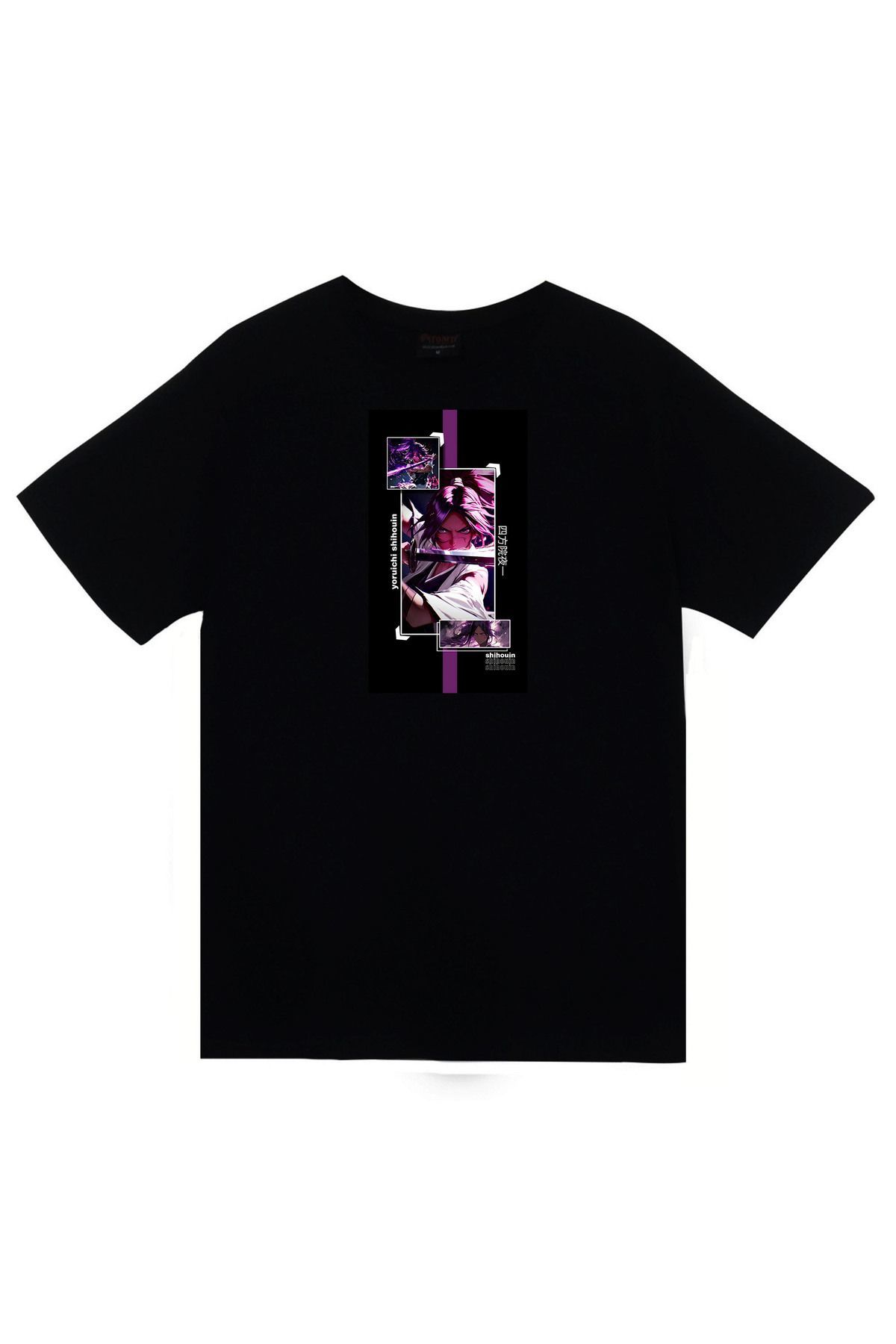 Hatsune Miku Anime Baskılı Unisex %100 Pamuk Siyah T-shirt