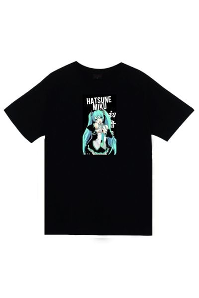 Bleach Ichigo Kurosaki Anime Baskılı Unisex %100 Pamuk Siyah T-shirt