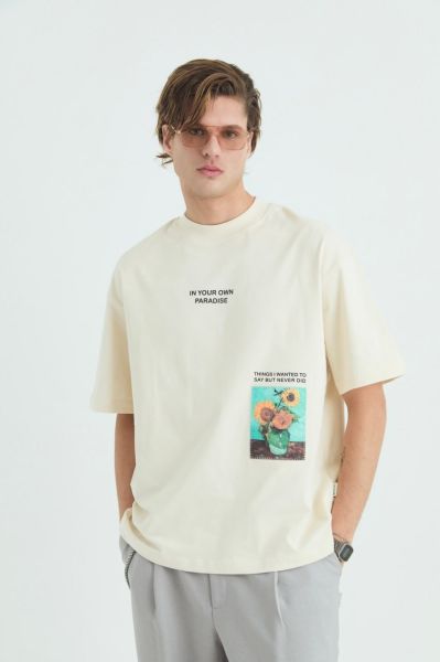Vincent Van Gogh Baskılı Unisex %100 Oversize T-shirt