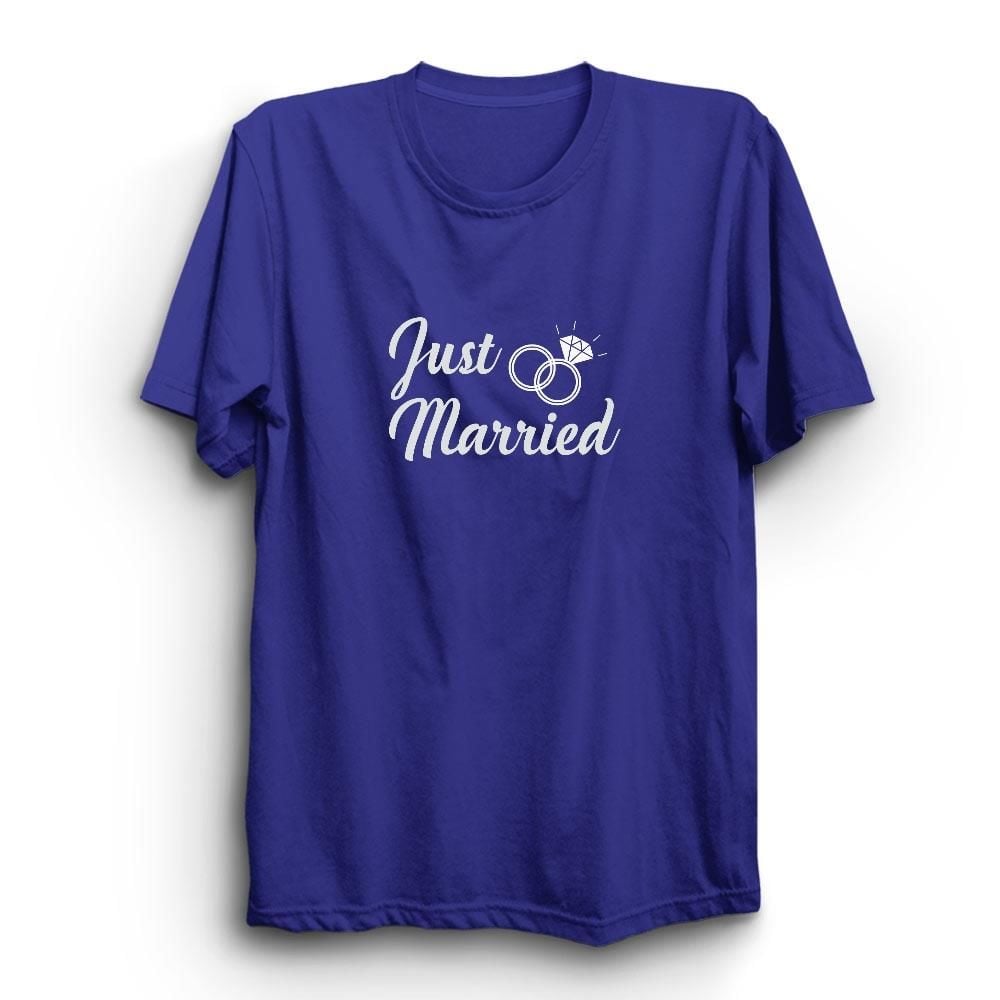 Just Married Evlendik Baskılı Tshirt