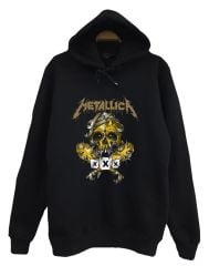 Metallica Baskılı Kapüşonlu Sweatshirt