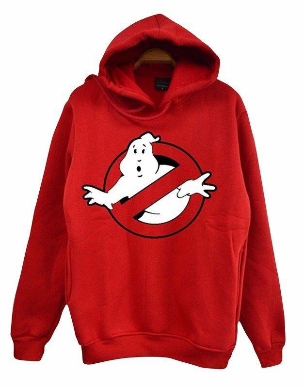 Hayalet Avcılar Baskılı Kapüşonlu Sweatshirt