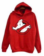 Hayalet Avcılar Baskılı Kapüşonlu Sweatshirt