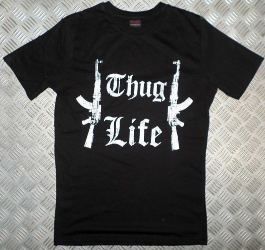 THUG LIFE Baskılı T-shirt