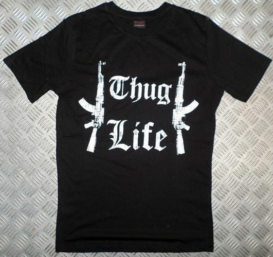 THUG LIFE Baskılı T-shirt