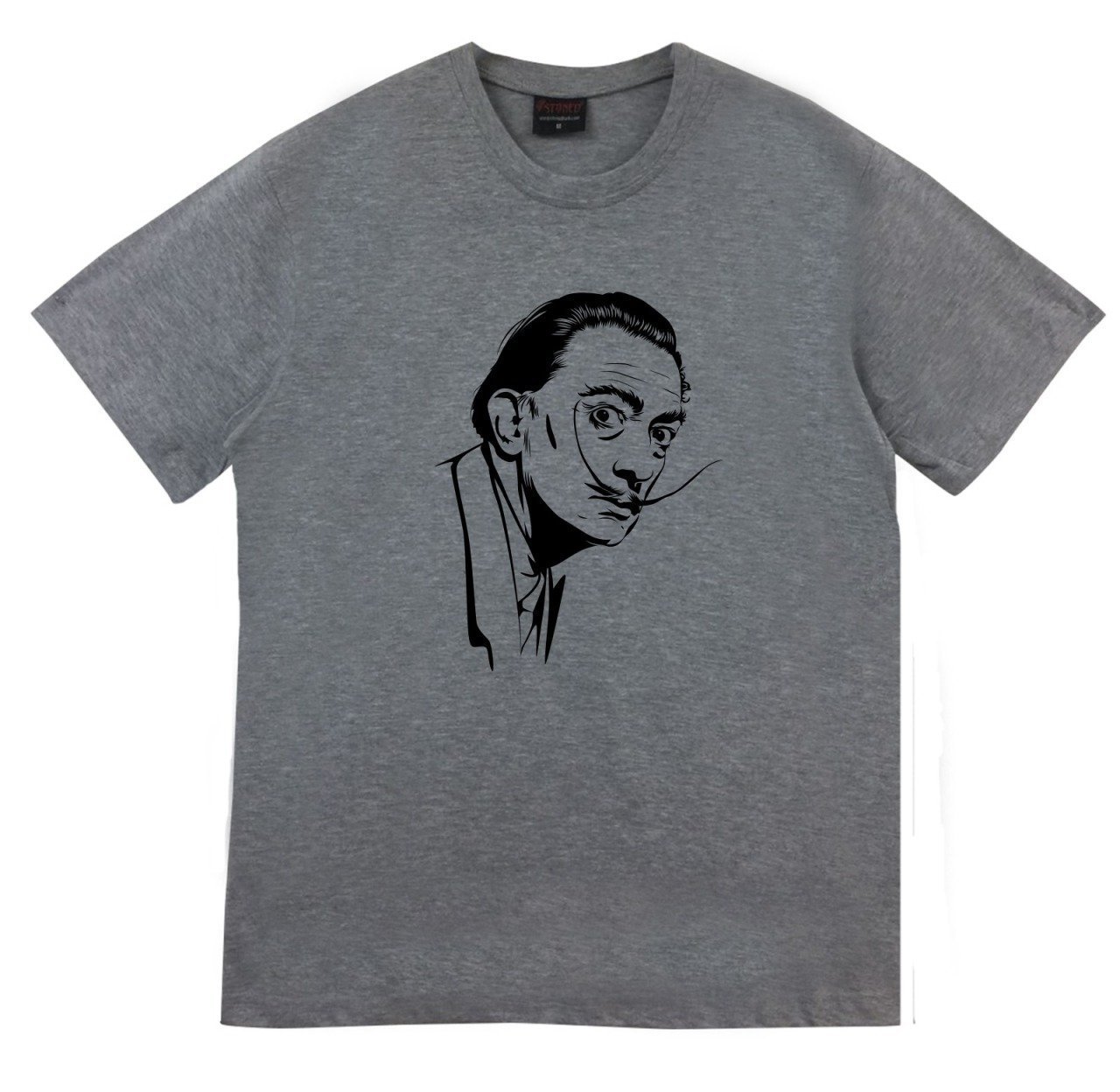 Salvador Dali Baskılı T-shirt GRİ - M