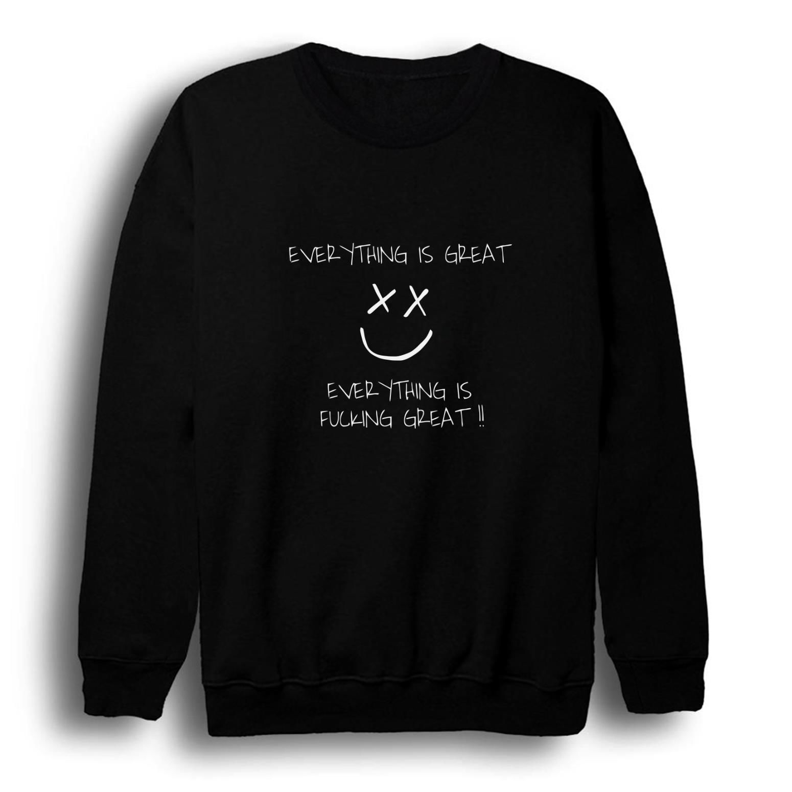 Louis Tomlinson Baskılı Bisiklet Yaka Sweatshirt