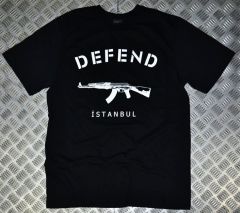 DEFEND Baskılı T-shirt