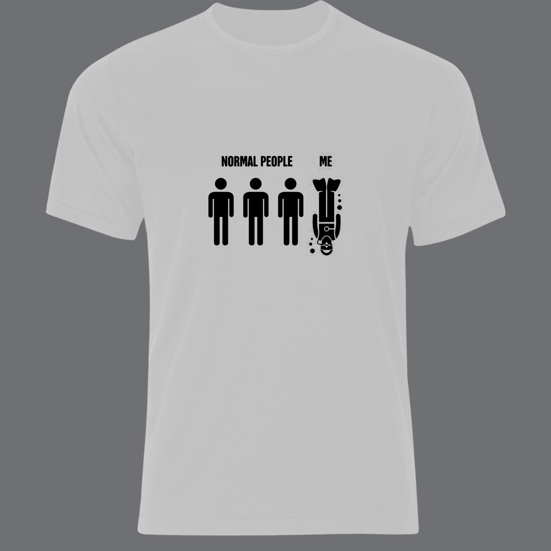 Yüzme Dalış Swimming Baskılı Tshirt