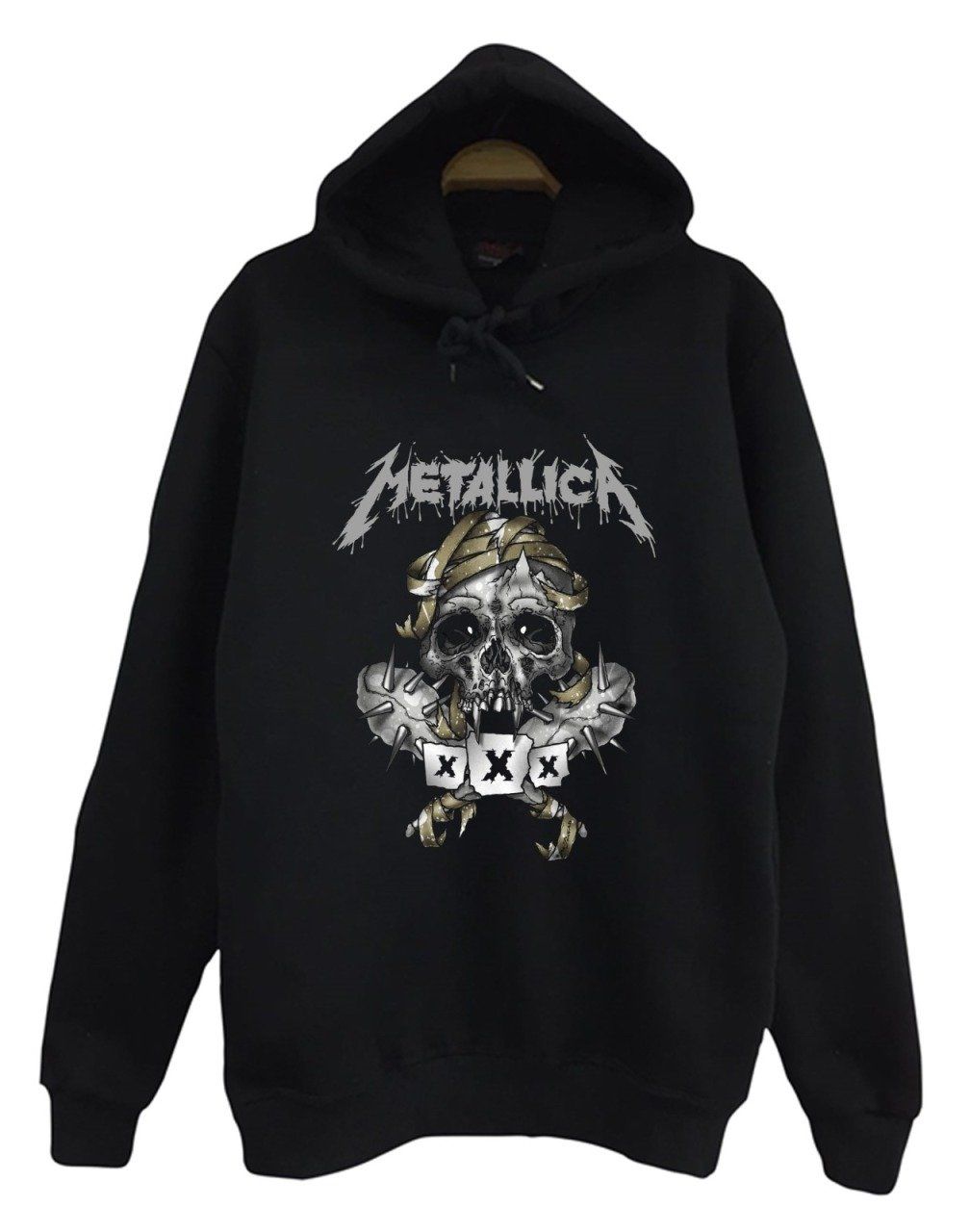 Metallica Baskılı Kapüşonlu Sweatshirt