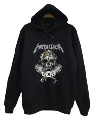 Metallica Baskılı Kapüşonlu Sweatshirt
