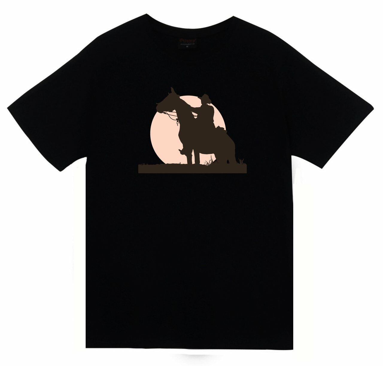 Kovboy Baskılı T-shirt