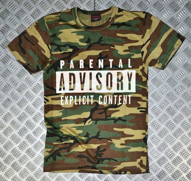 PARENTAL ADVISORY Baskılı T-shirt