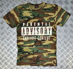PARENTAL ADVISORY Baskılı T-shirt