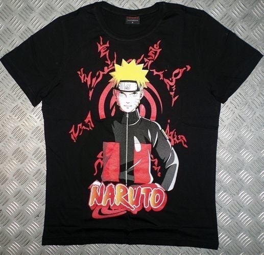 NARUTO Baskılı T-shirt SİYAH - S