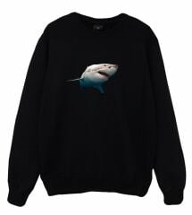 Köpek Balığı Shark Baskılı Sweatshirt