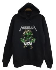 Metallica Baskılı Kapüşonlu Sweatshirt