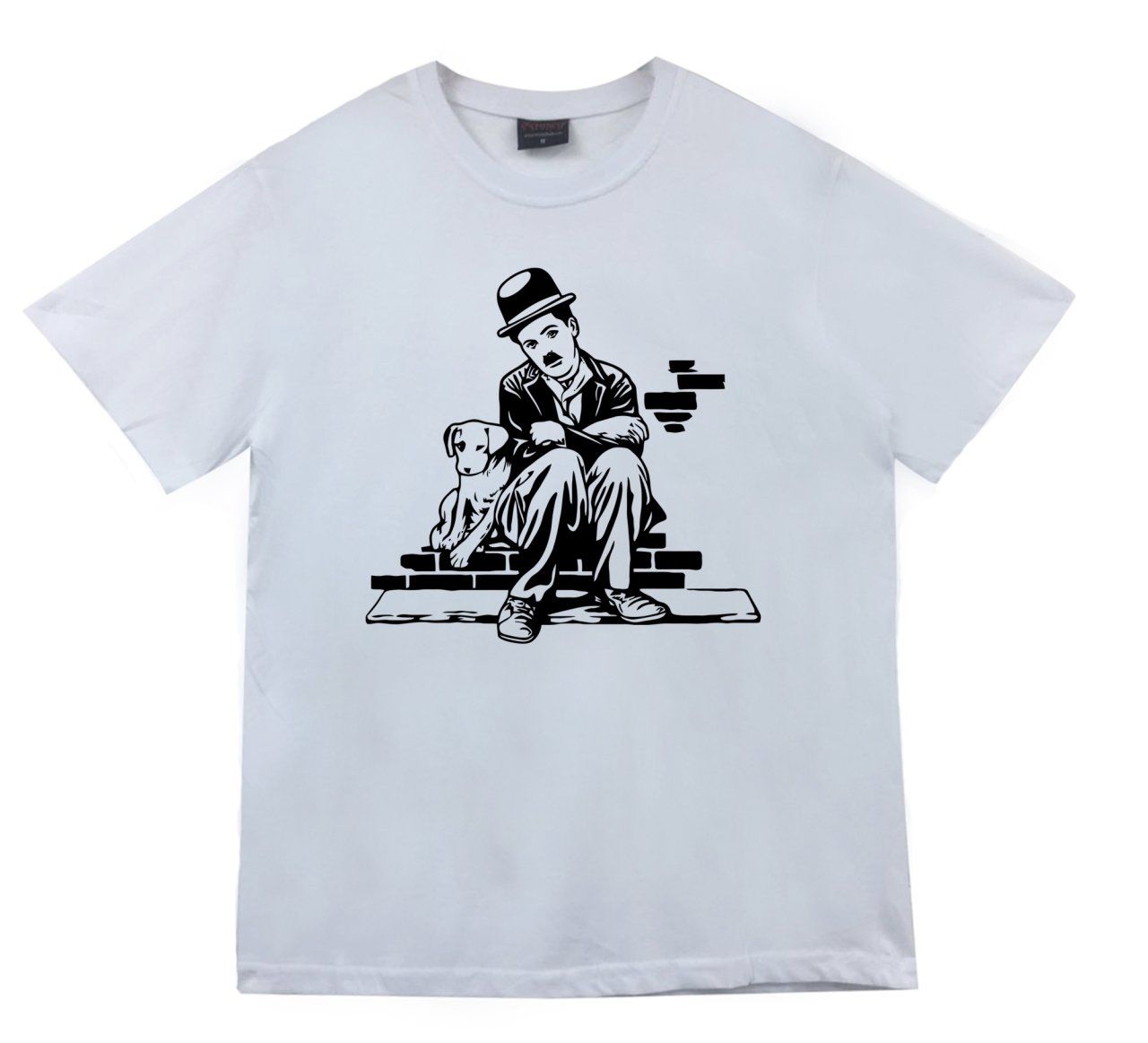 Charlie Chaplin Baskılı T-shirt