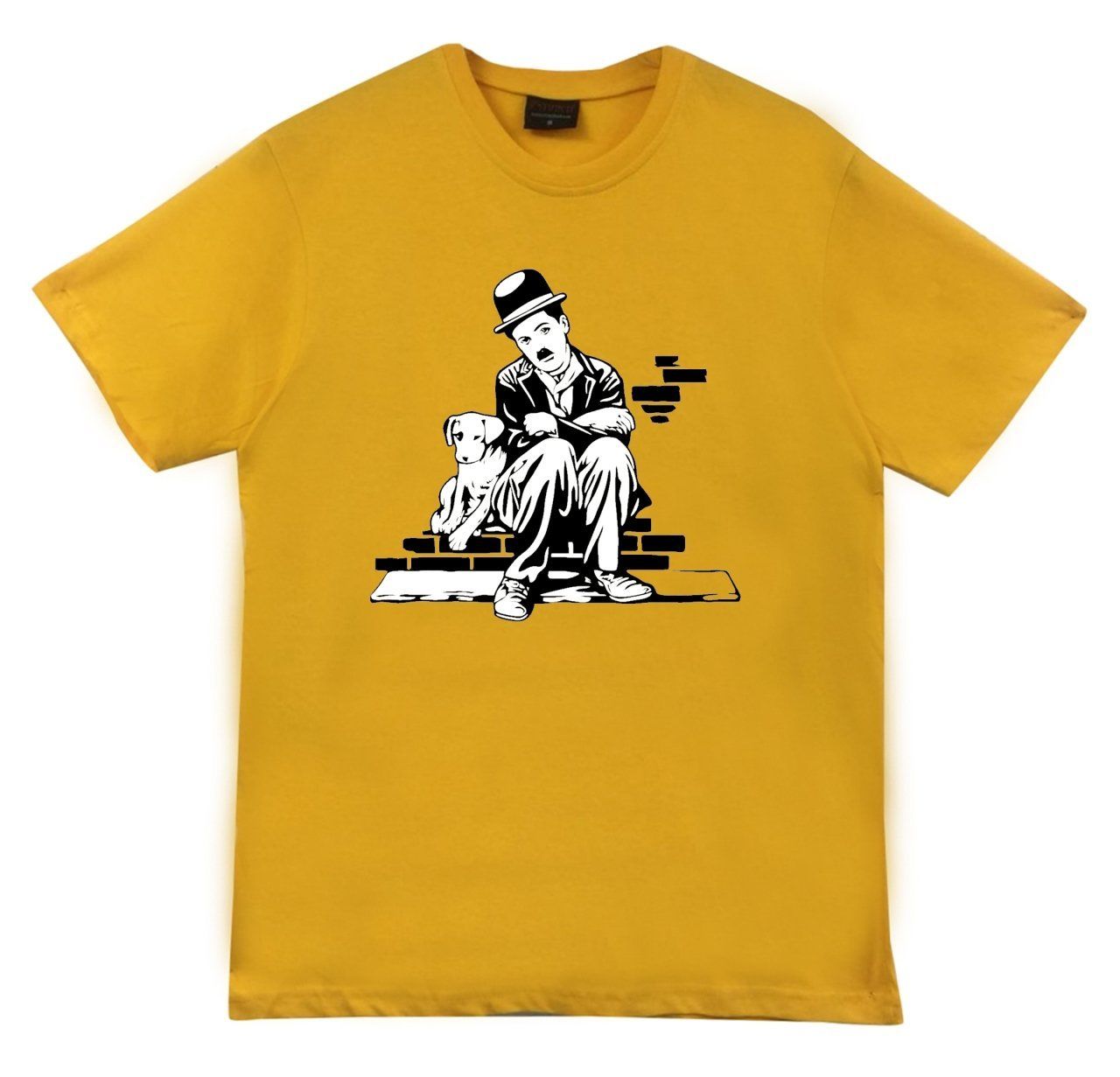 Charlie Chaplin Baskılı T-shirt