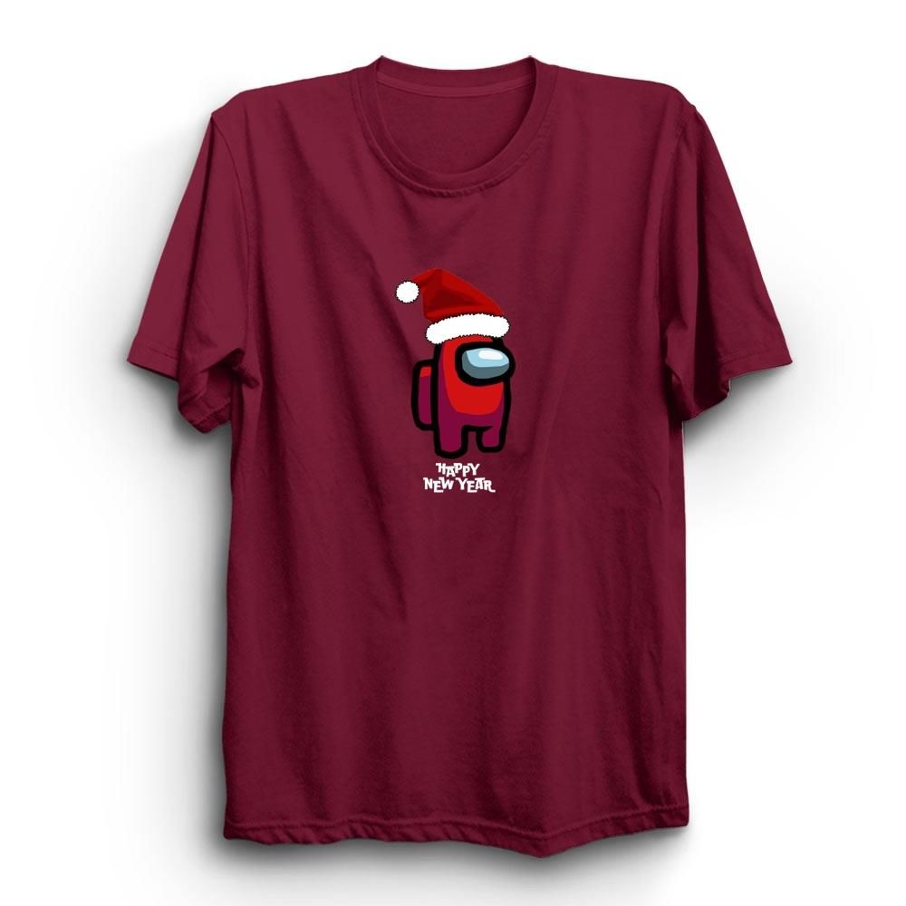 Among Us Yeni Yıl Noel Baba Happy New Year Baskılı Tshirt