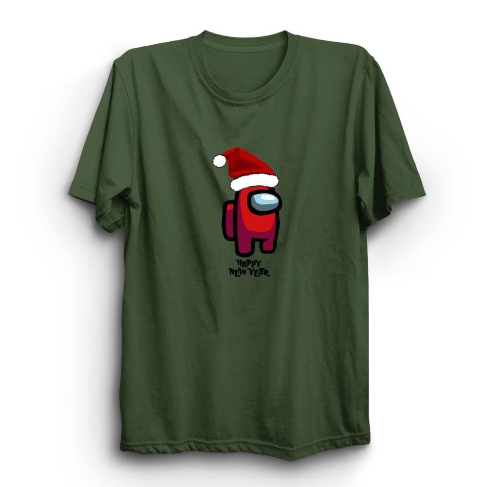 Among Us Yeni Yıl Noel Baba Happy New Year Baskılı Tshirt