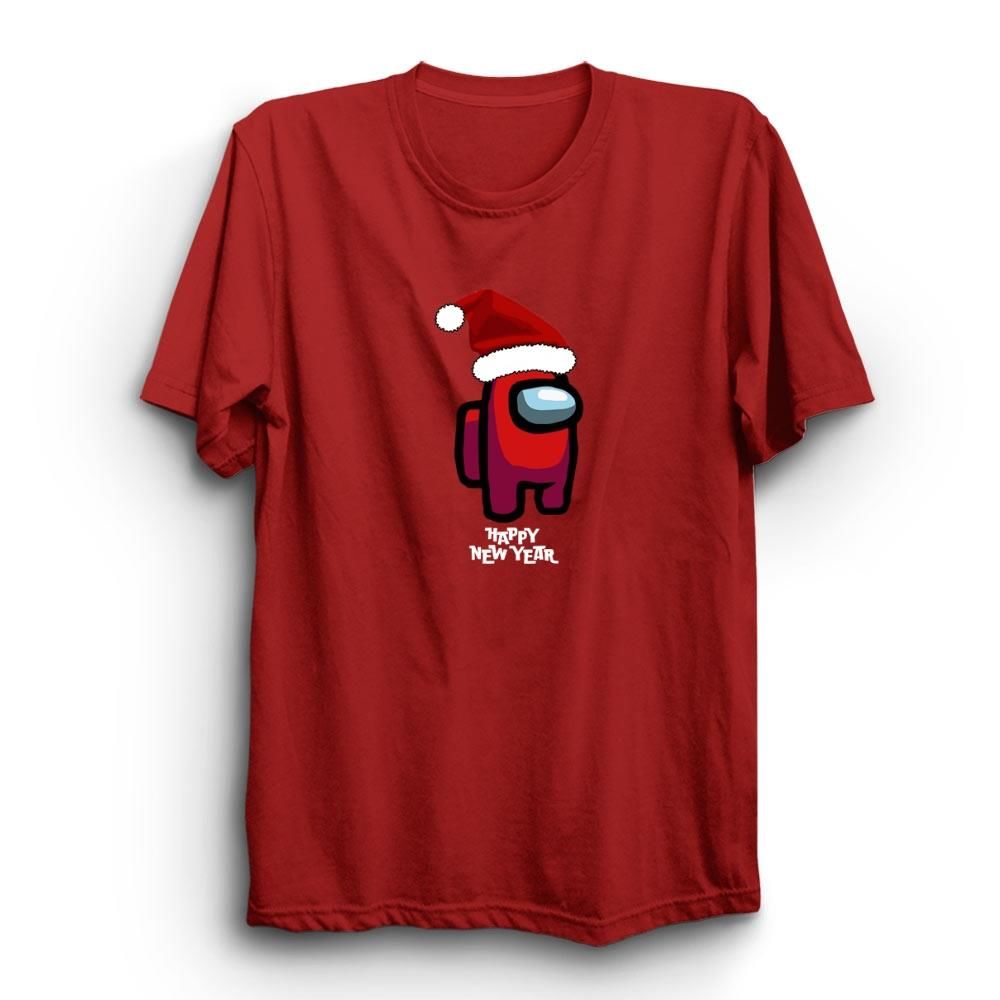 Among Us Yeni Yıl Noel Baba Happy New Year Baskılı Tshirt