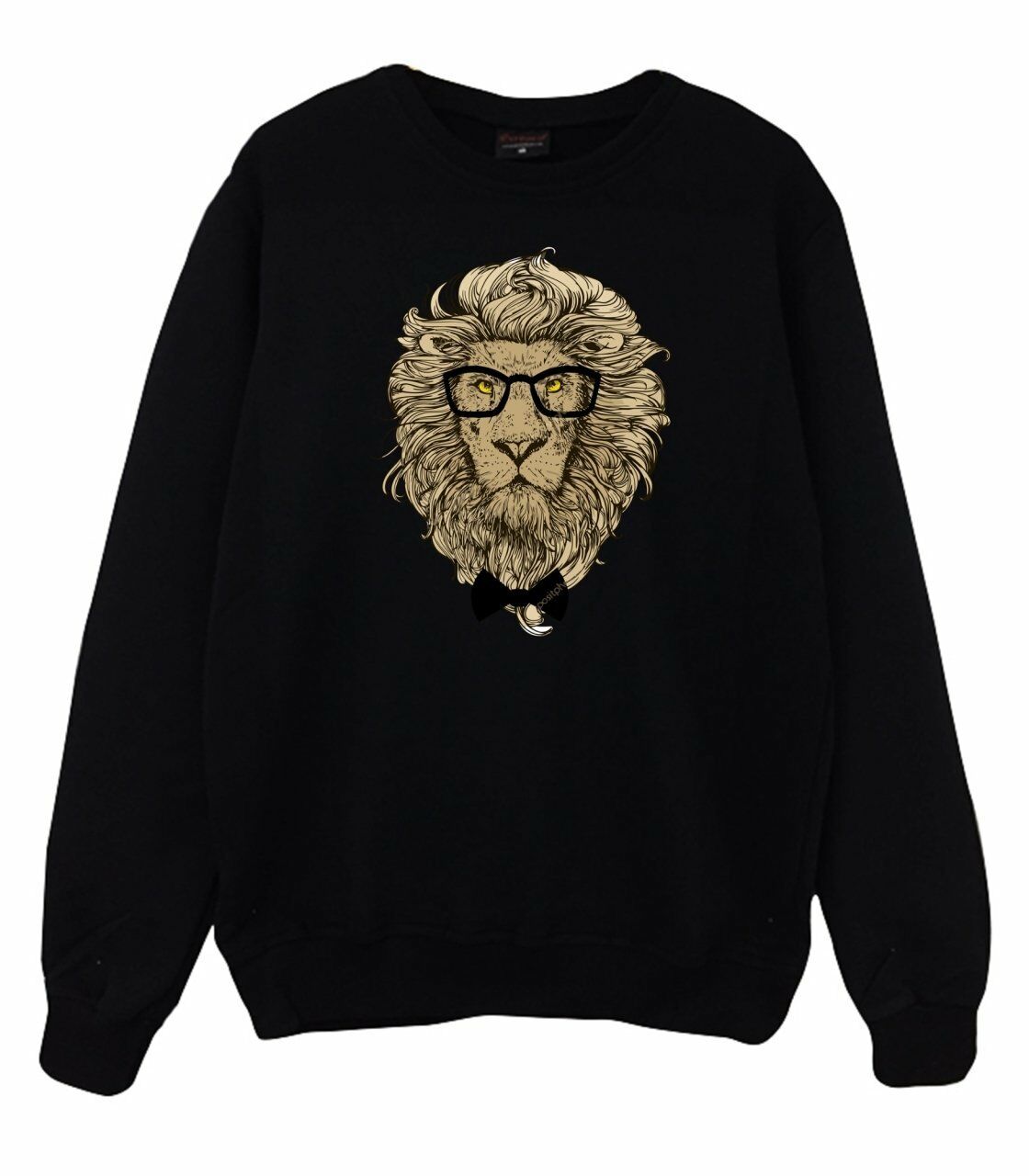 Aslan Gözlüklü Baskılı Sweatshirt
