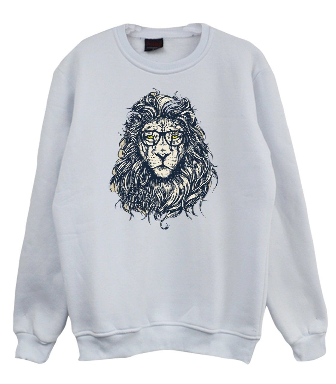 Aslan Gözlüklü Baskılı Sweatshirt