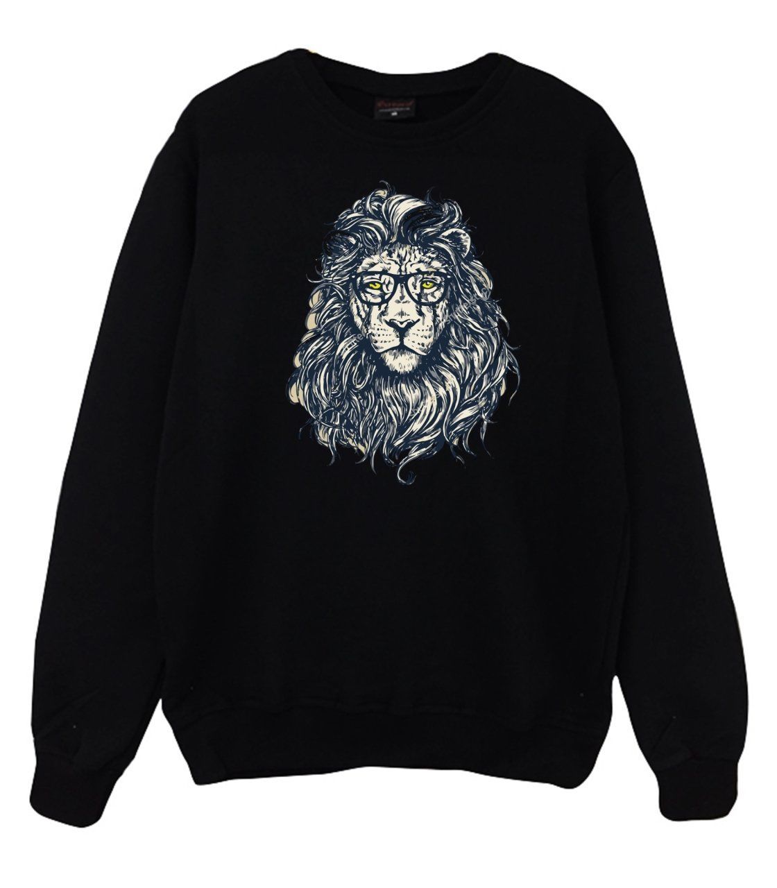 Aslan Gözlüklü Baskılı Sweatshirt