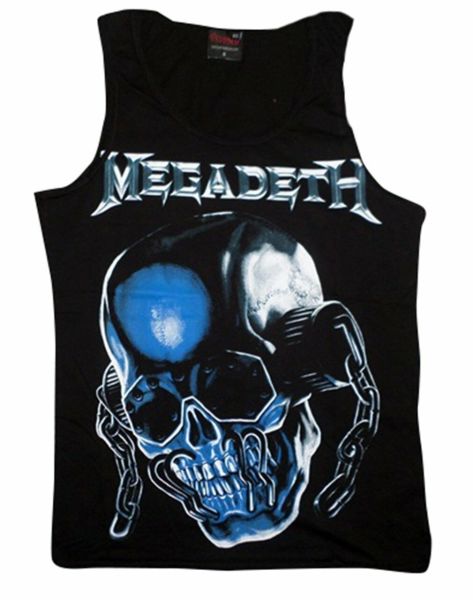 Megadeth Baskılı Sıfır Kol T-Shirt