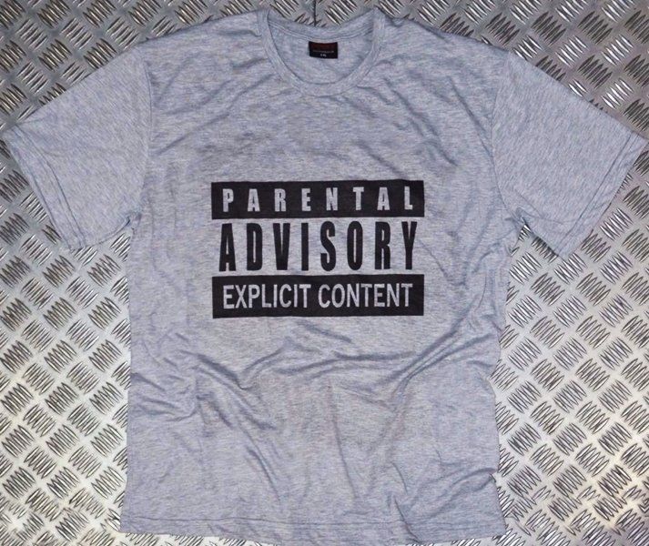PARENTAL ADVISORY Baskılı T-shirt