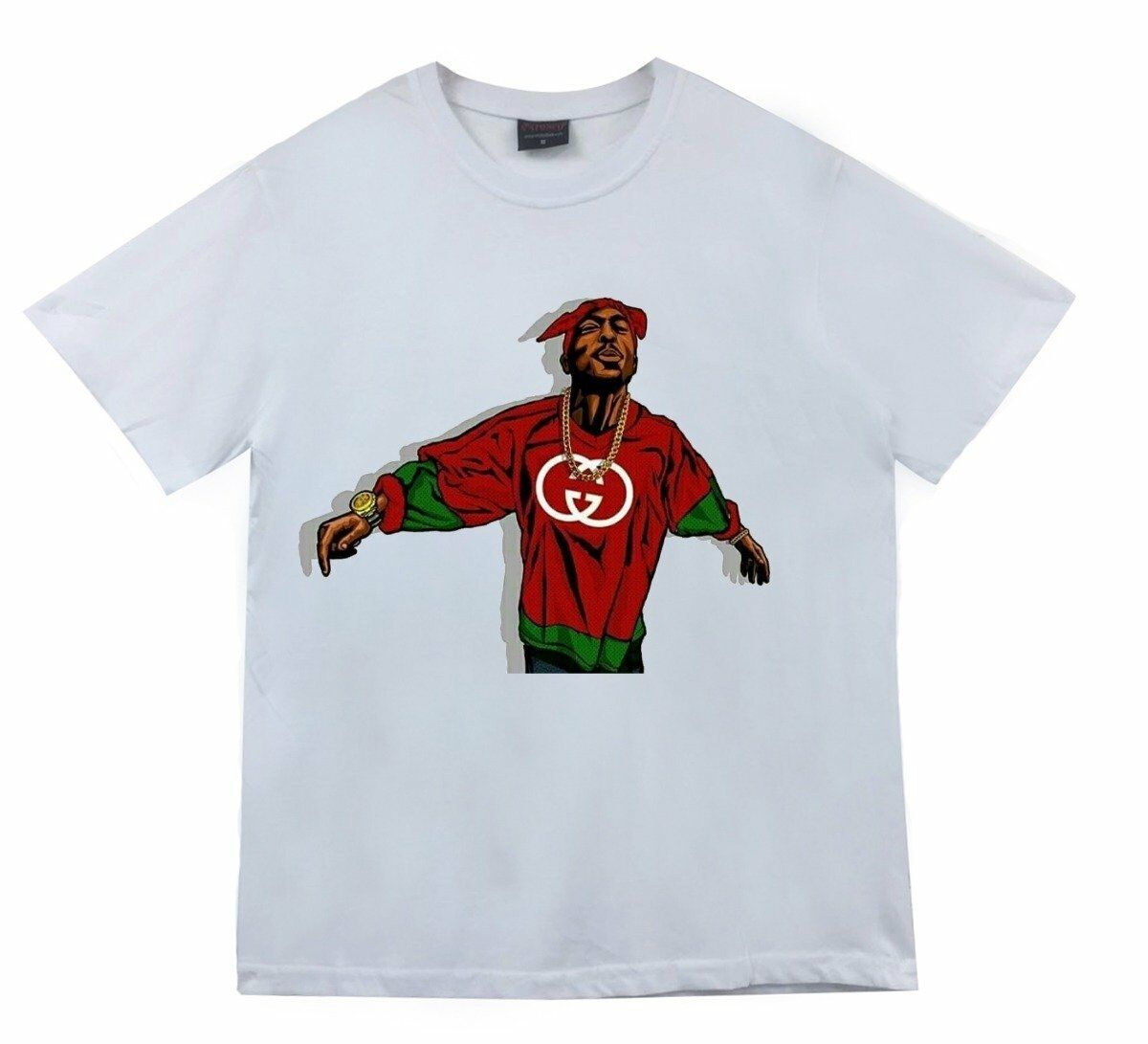 Tupac Shakur Baskılı T-shirt