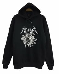 Metallica Baskılı Kapüşonlu Sweatshirt