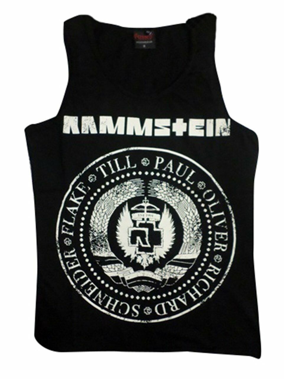 Rammstein Baskılı Sıfır Kol T-Shirt
