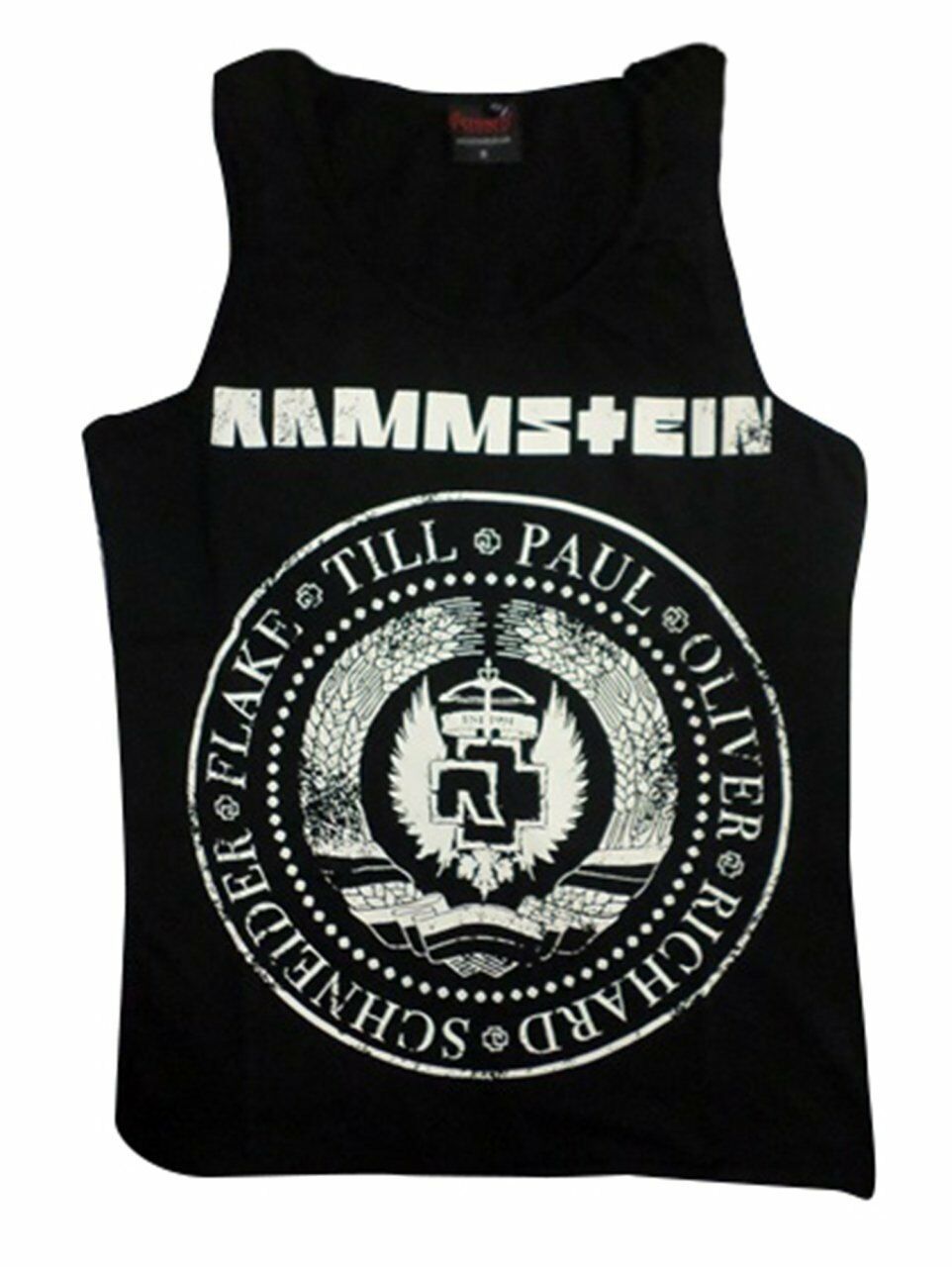 Rammstein Baskılı Sıfır Kol T-Shirt