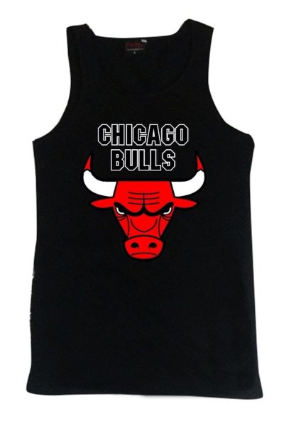 Chicago Bulls Baskılı Sıfır Kol T-Shirt