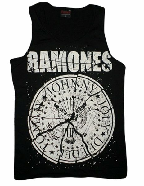 Ramones Baskılı Sıfır Kol T-Shirt